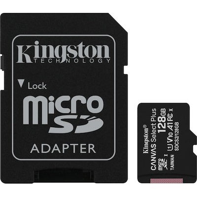 Kingston microSDXC 128GB Canvas Select Plus U1 with Adapter